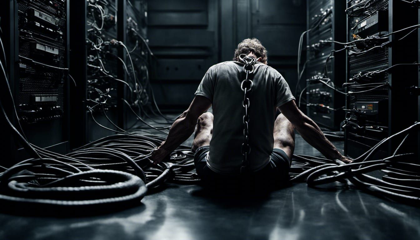 A man chained by technology ( serie 5/9)