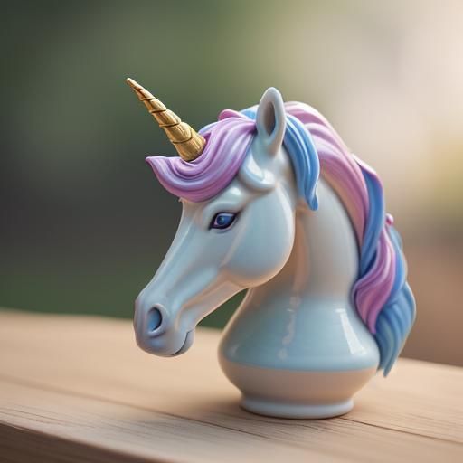 Cute Unicorn made out of ceramic pottery