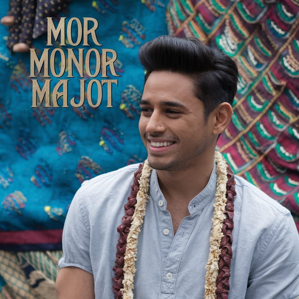 Cinematic Rock Hussain in Modern Assamese Attire with Gamosa