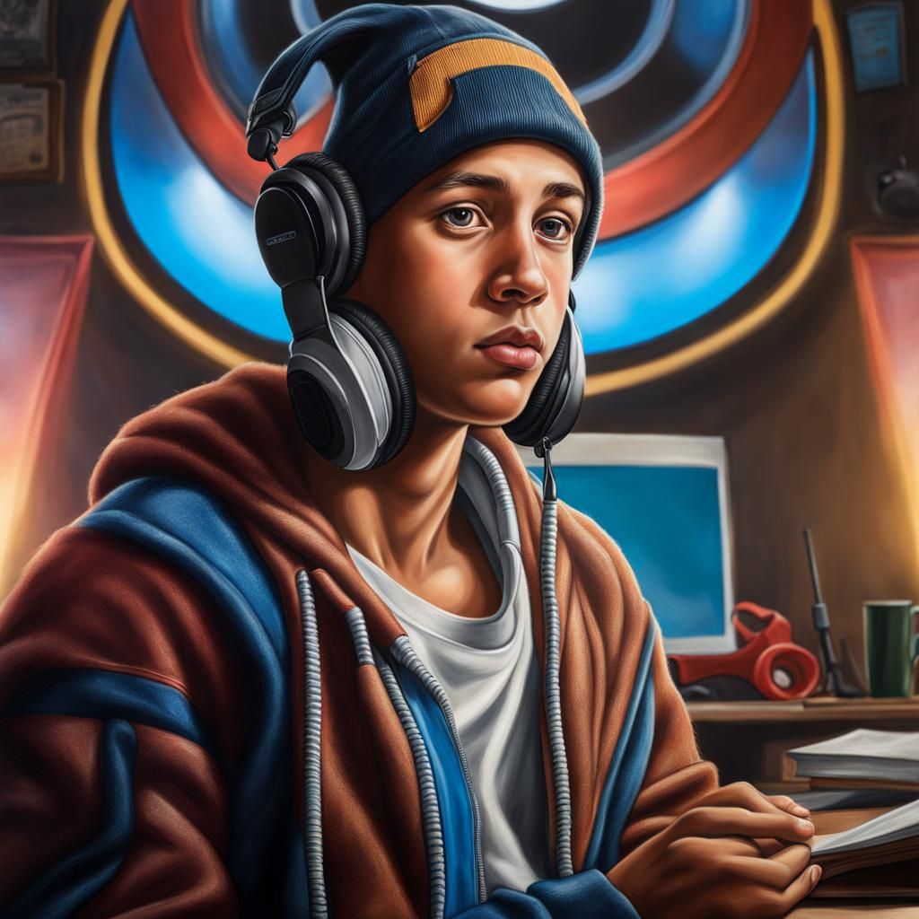 Hyperrealistic Portrait of Barefoot Boy in Baseball Cap