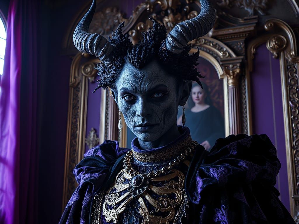 Baroque Oracle in Purple Velvet Depths