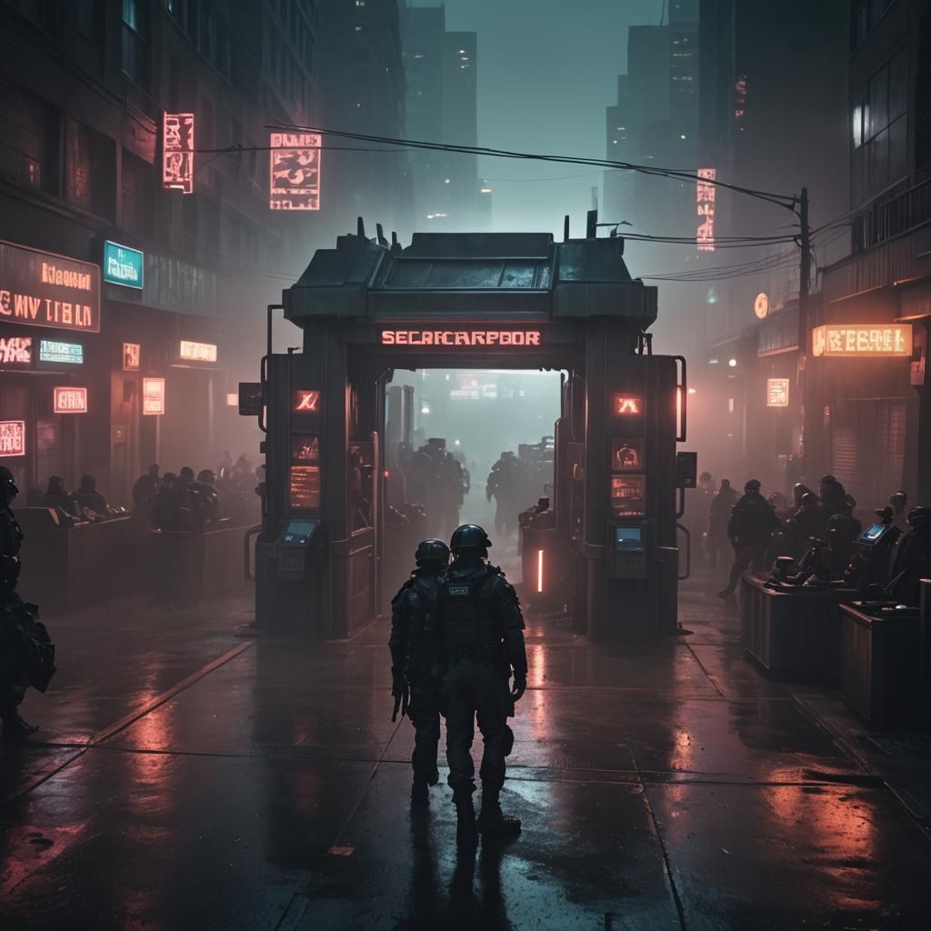 Dystopian Security Checkpoint