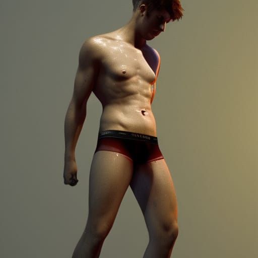 Hyperdetailed Male Figure with Dynamic Lighting