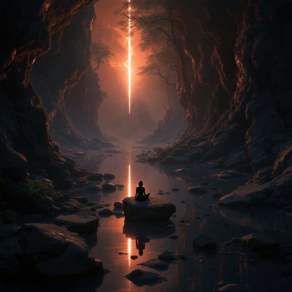 Ethereal Dreamscape in Vibrant Minimalism