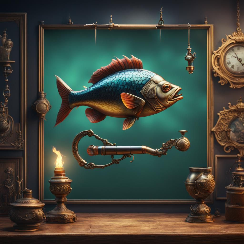 Fantastical Fish in a Dreamlike Trophy Setting