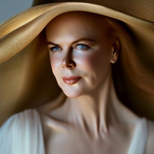 A Young Nicole Kidman in Cinematic Studio Lighting