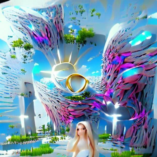 Surreal Cyberpunk Woman Emerges from the Neon Haze