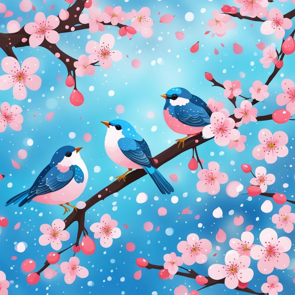 Springtime Flora in Whimsical Watercolor