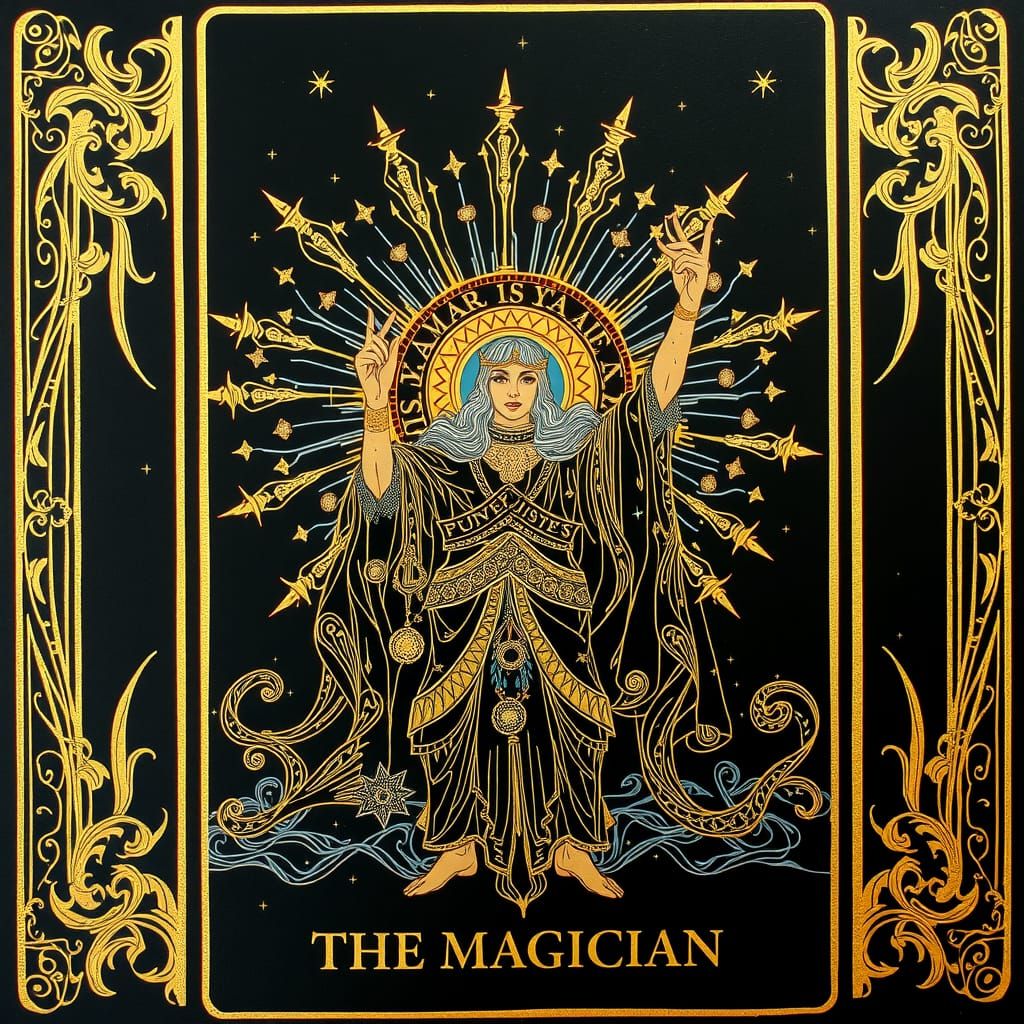 The Magician in Art Nouveau Fantasy Style