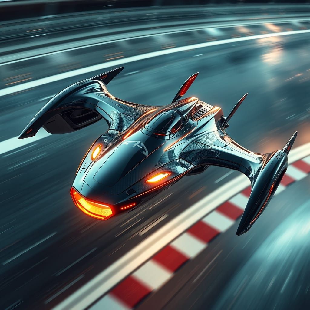 Futuristic Racing Drone in Ultra Realistic Render