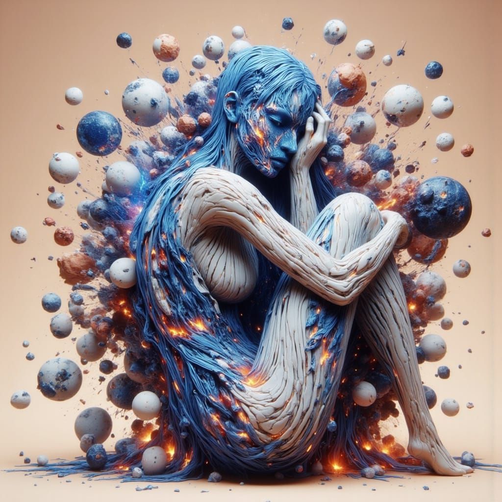 A Woman's True Essence Unfolds in a Cosmic Dance