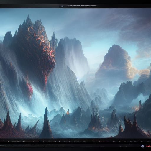 Ethereal Existence in Deep, Fantasy Realm