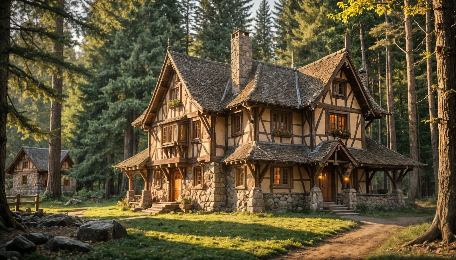 Whimsical Fairy Tale Cabin in Enchanted Woods