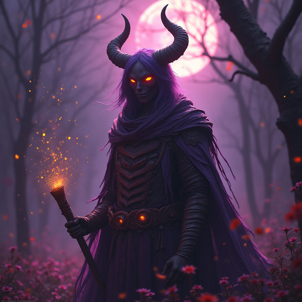 Epic Dark Fantasy Scene in Grimdark Style