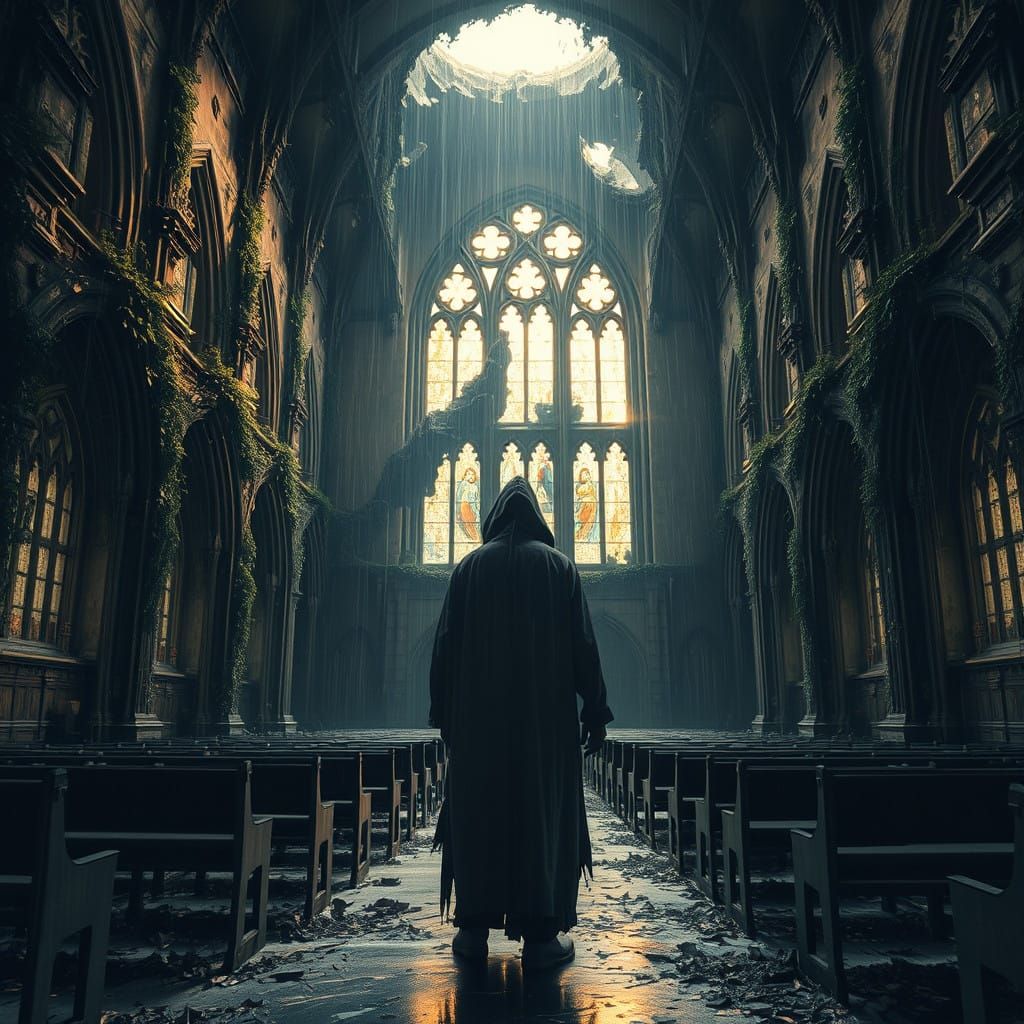 Dusk in a Hauntingly Beautiful, Abandoned Church