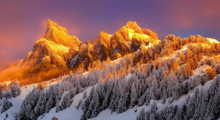 A wide-angle shot of a majestic sunrise