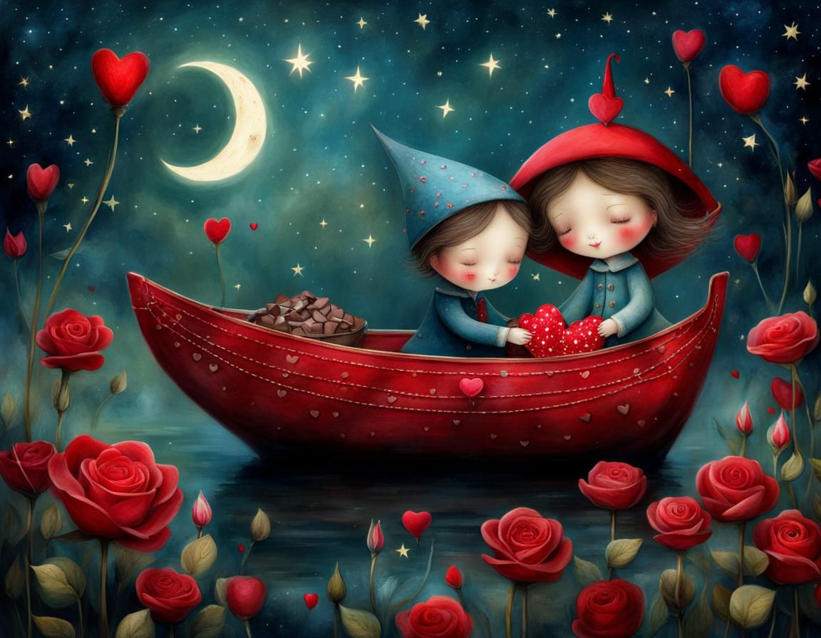 Sweetheart Whimsy on a Romantic Starry Night