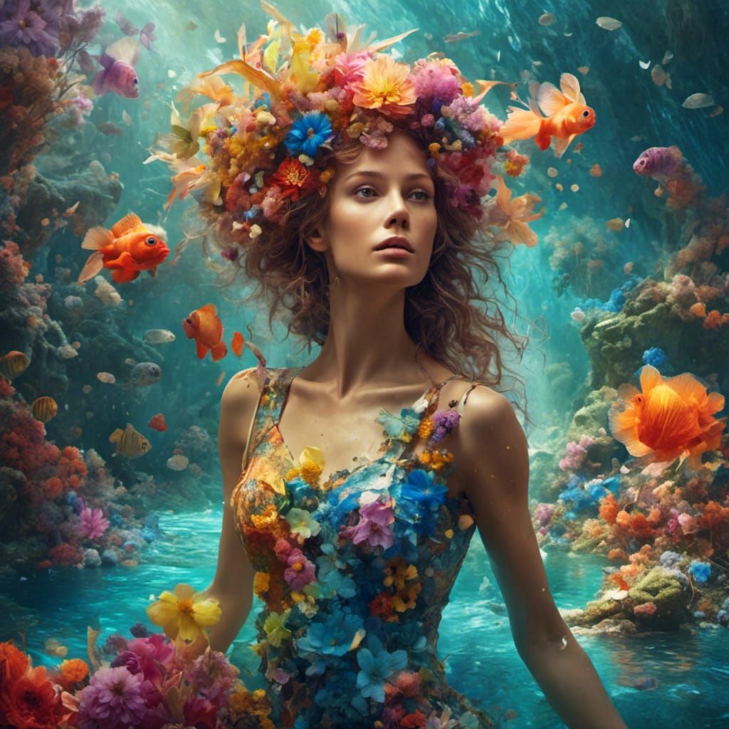 Hyperreal Portrait of a Beautiful Bathing Suit Model