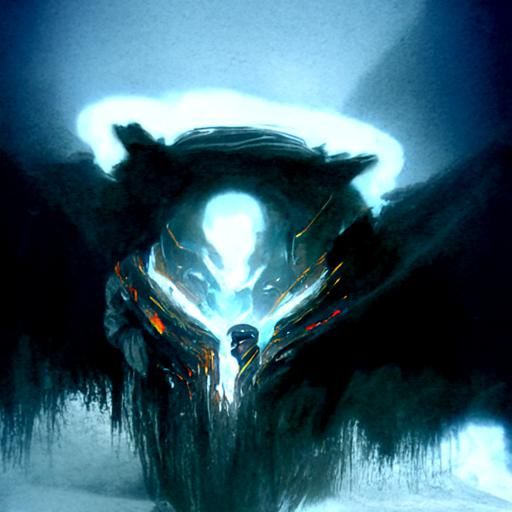 Mysterious Halo in a Dark Cyberpunk Cityscape