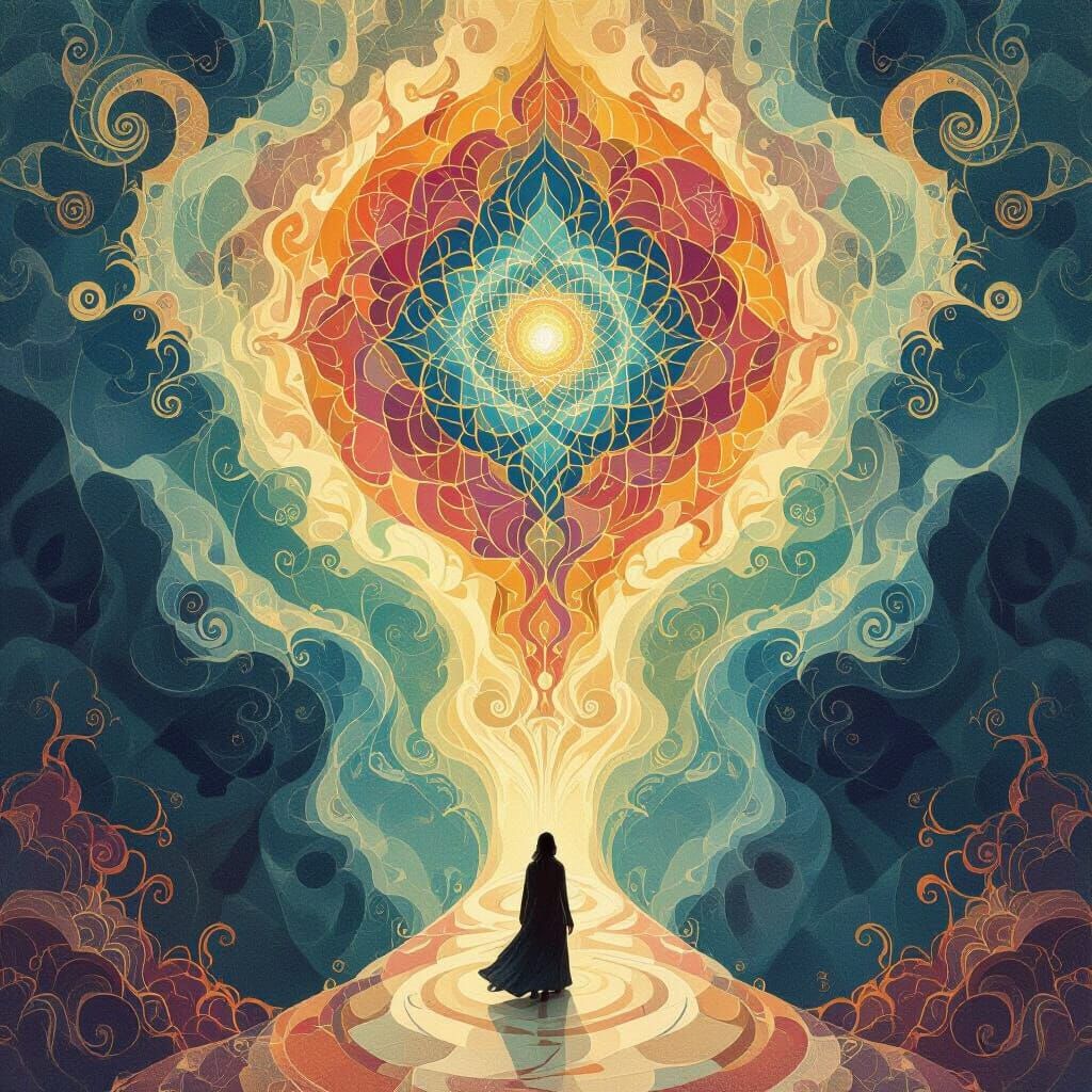 Ethereal Realm of Yesod in Vivid Color Fields