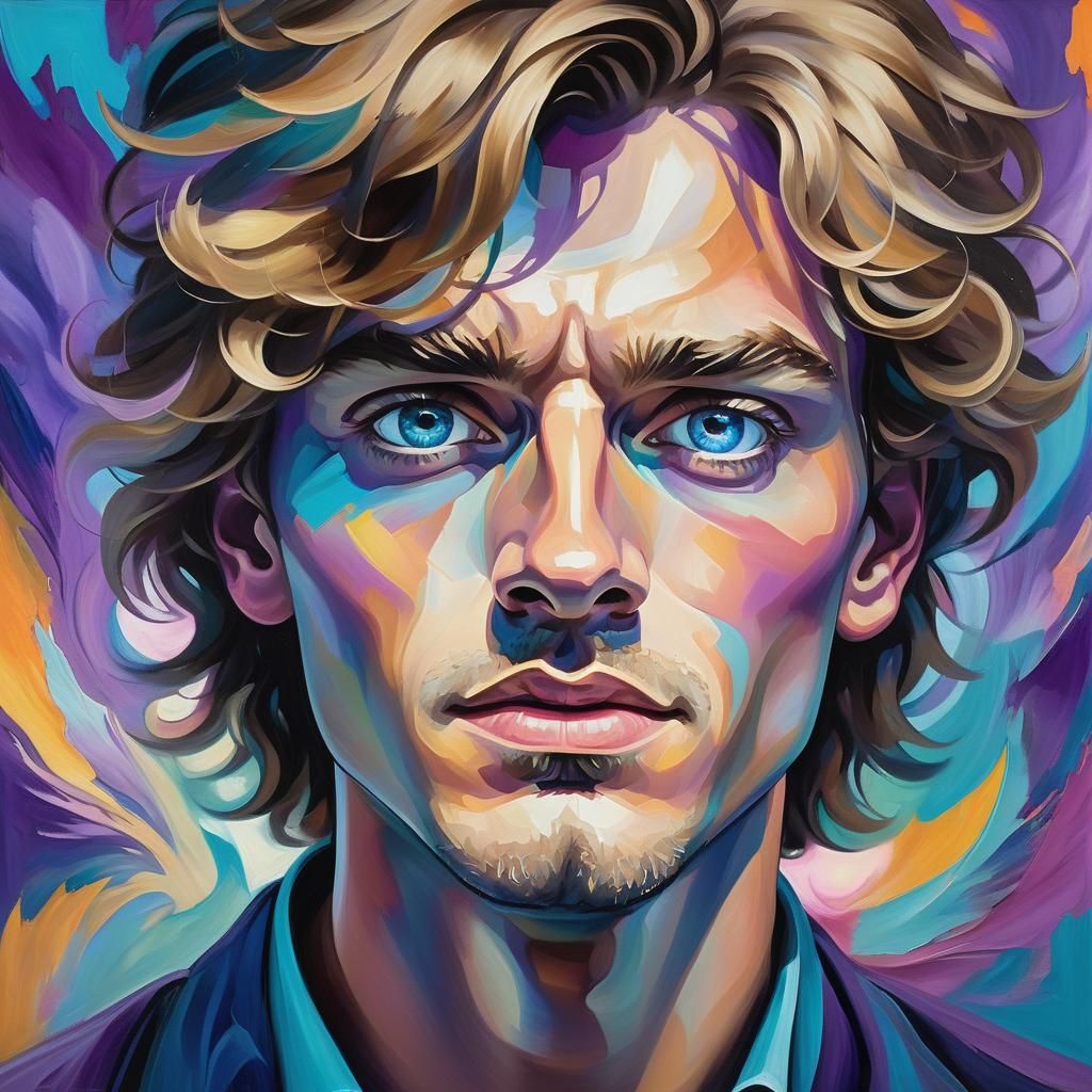 Expressionist Portrait in Vibrant Splendor
