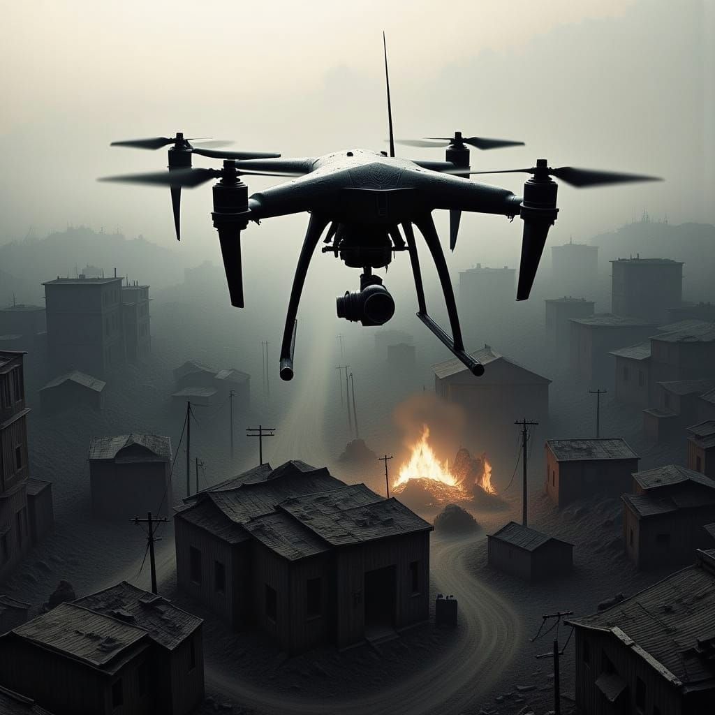 Devastation from the Skies: Aerial Bombardment of a Desolate...