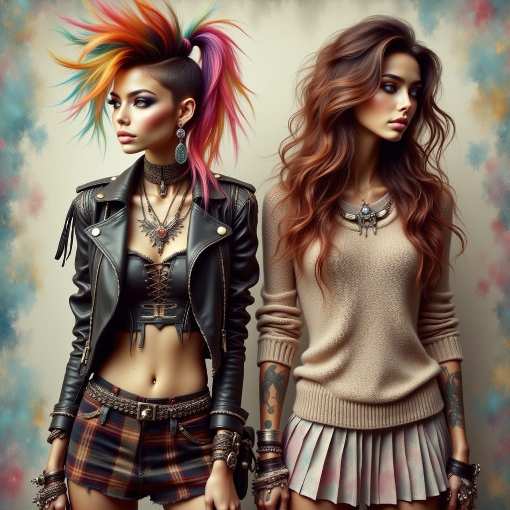 Rebel Meets Dreamer in Vibrant Punk and Soft Academia Style
