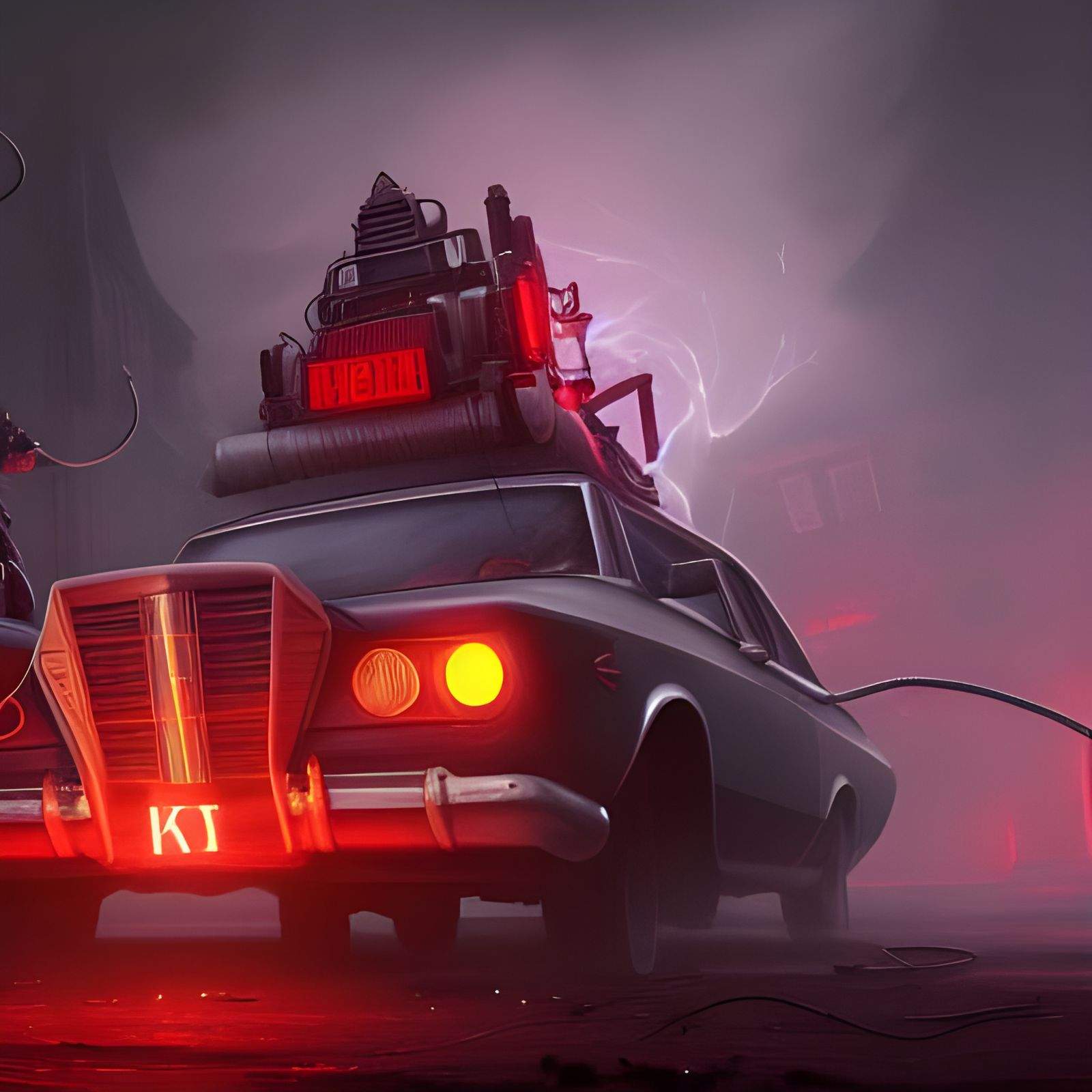 Dark Fantasy Ghostbusters on Haunting Halloween Night