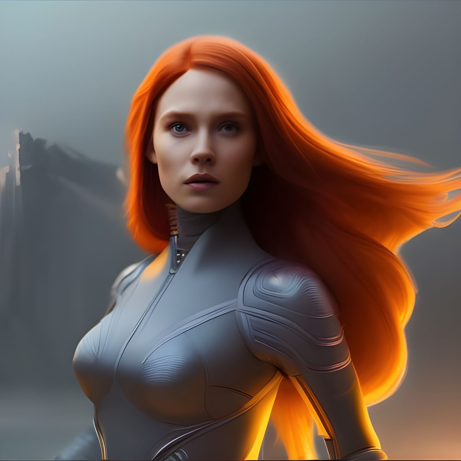 Barbie Flies Over Synthwave Metropolis: 8K Digital Art