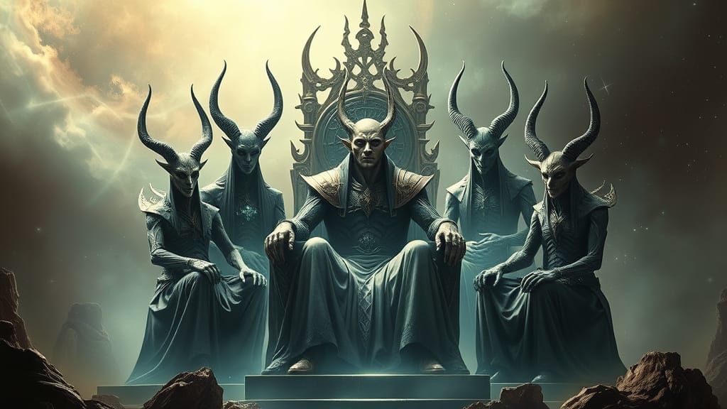 The Grand Karcist and Klavigar in a Dreamlike, Symbolic Scen...