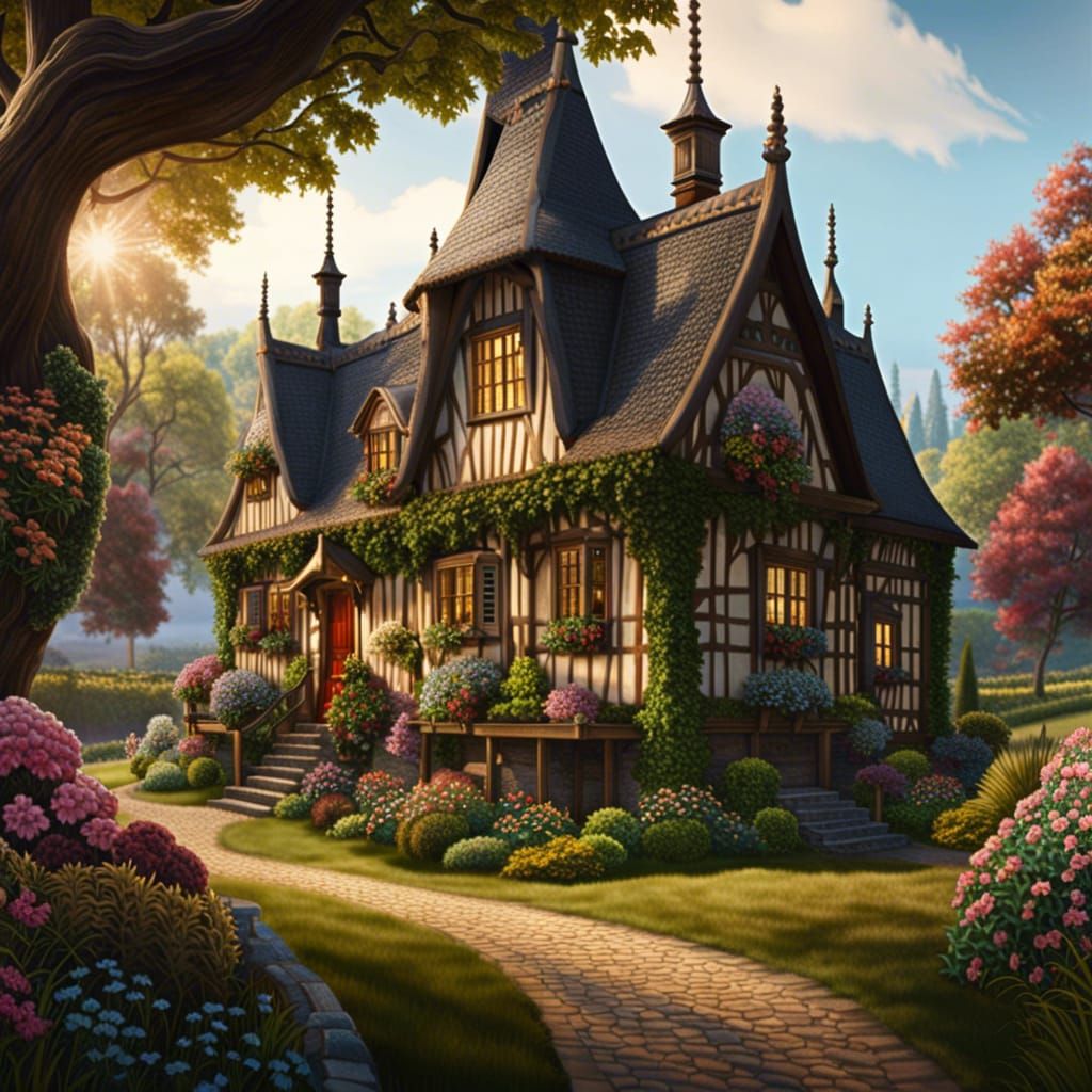 Whimsical Victorian Village Cottage with Lush Luxuries and O...