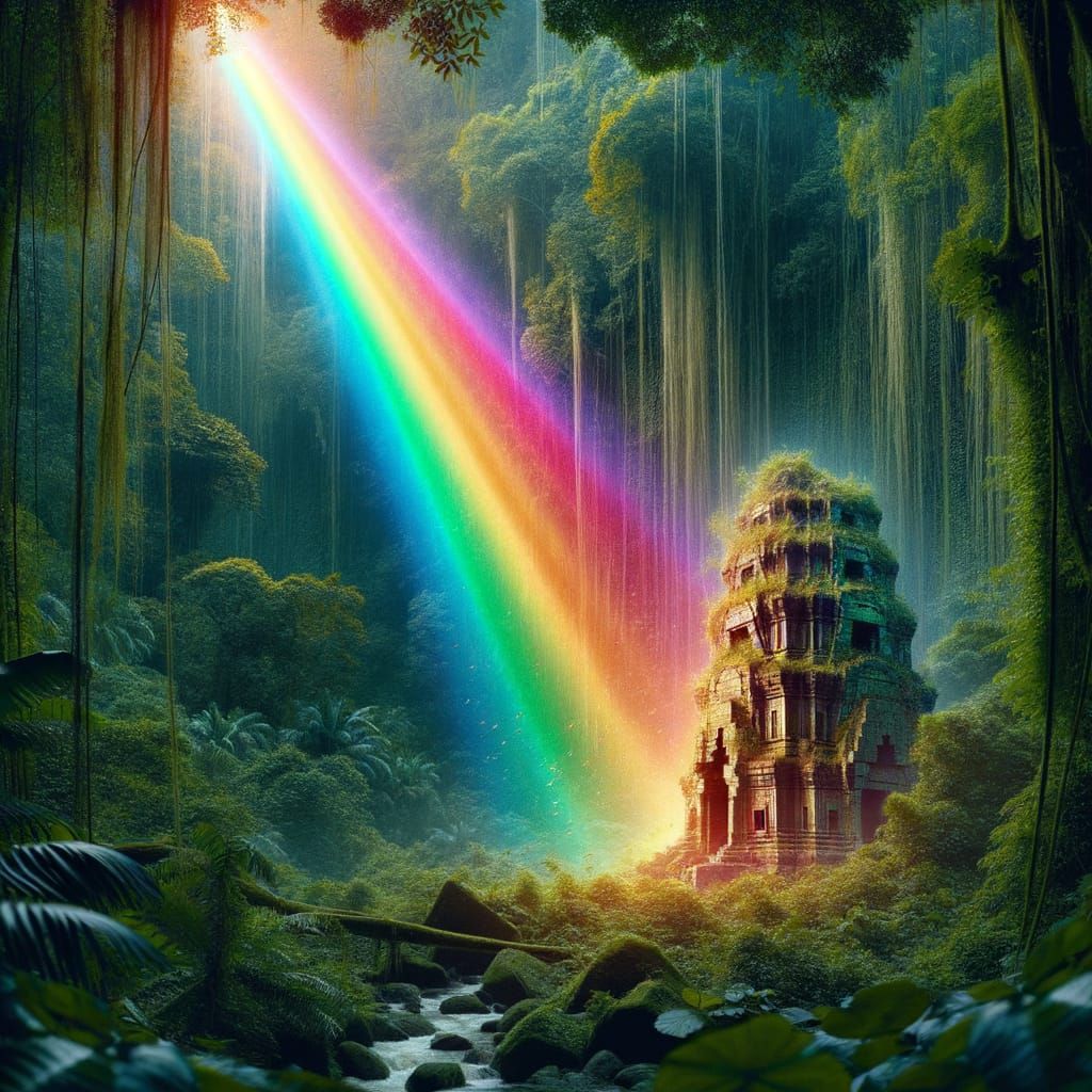 Rainbow Portal Unveils Ancient Jungle Ruins