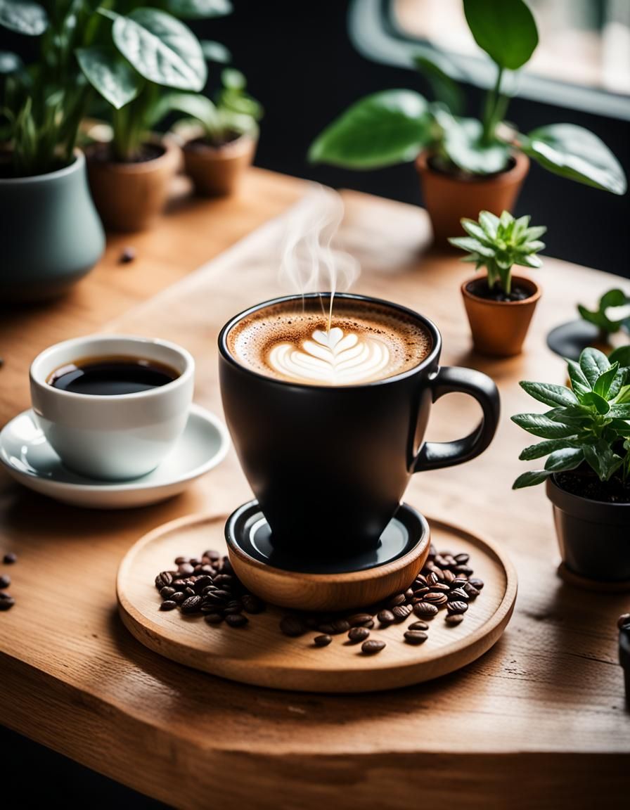 Moody Coffee in a Cozy Bistro Setting