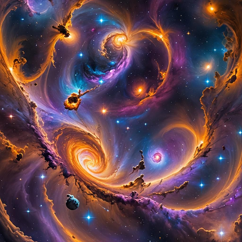 A Stunning Cosmic Landscape in Vibrant Color and Immersive D...