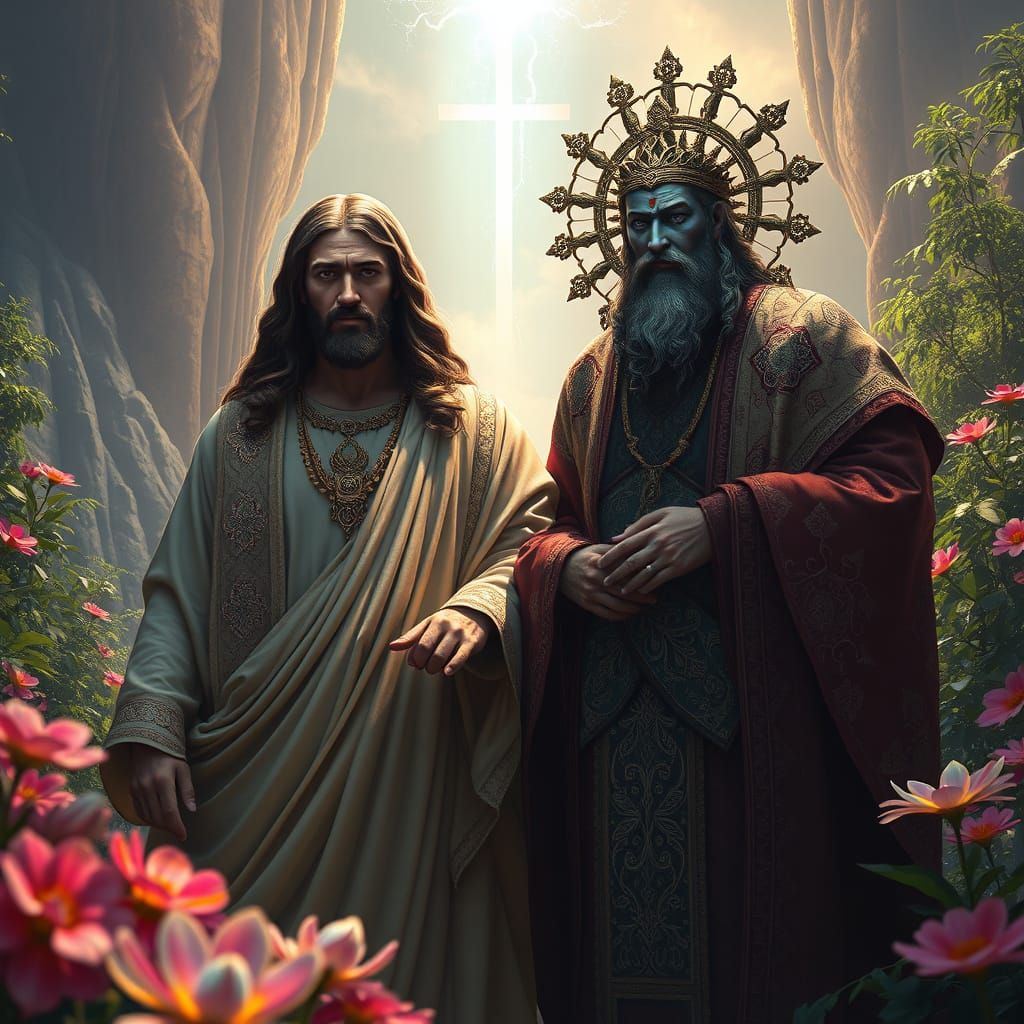 Mystical Encounter of Jesus and Zoroaster in a Fantastical L...