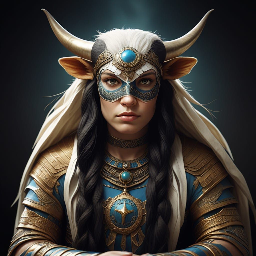 Eagle Priestess Cow: AI Interpretation