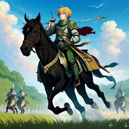 Epic Medieval Army Moves Across Ancient Battlefield in Anime...