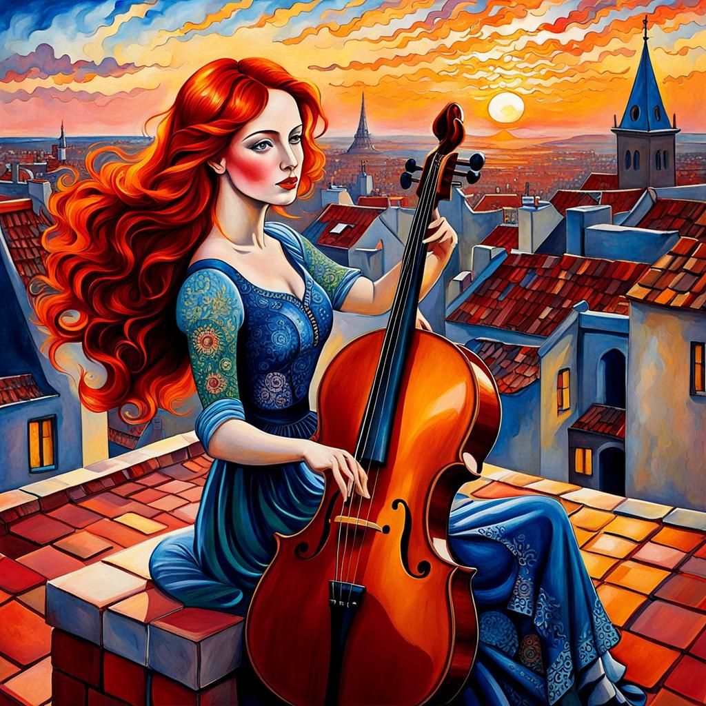 Lady playing cello