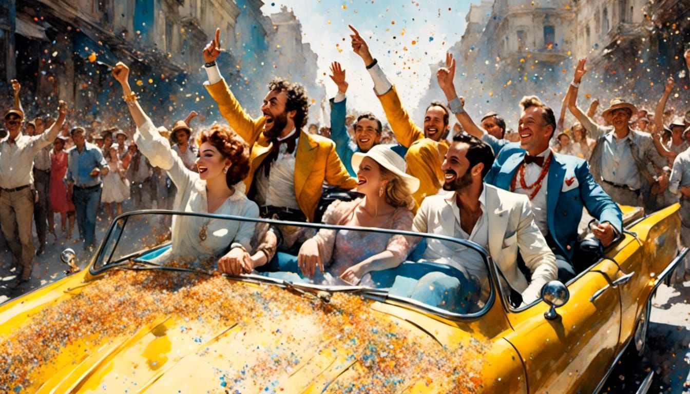 Apollo Astronauts Celebrate in Vibrant City Parade