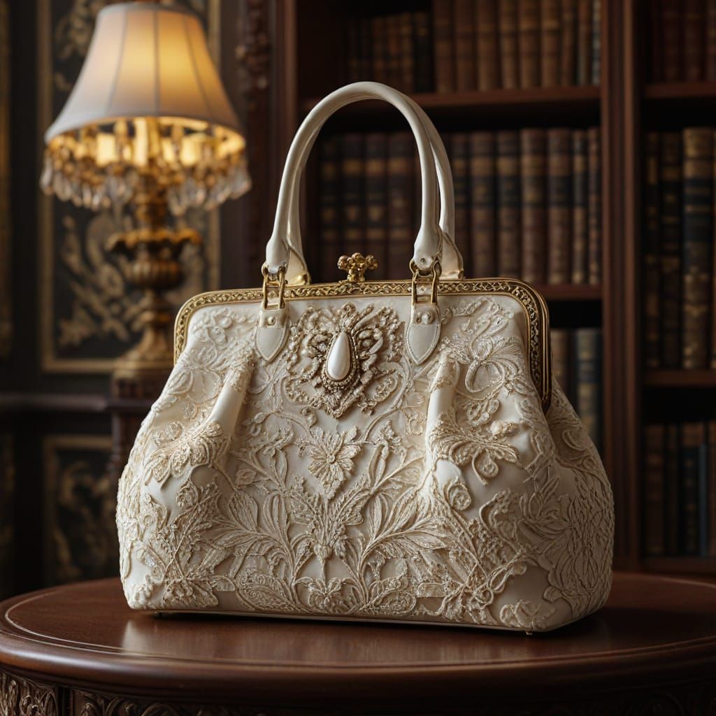 Opulent Aristocratic Dress Displayed in Baroque Library