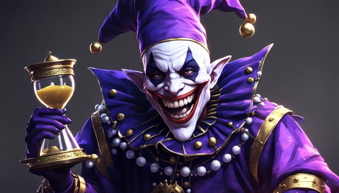 Anime Royal Jester Contemplates Time