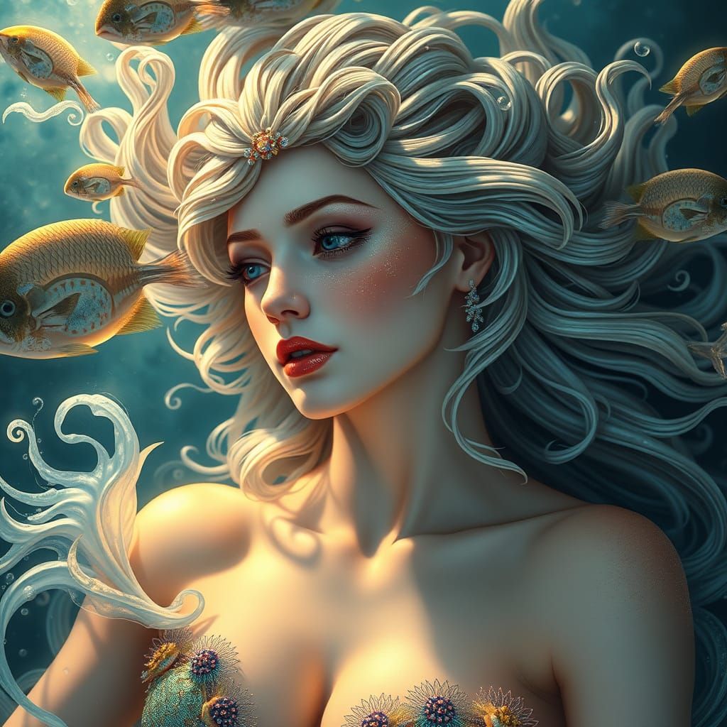 Sirena of the Ocean Depths in Conceptual 8K Art