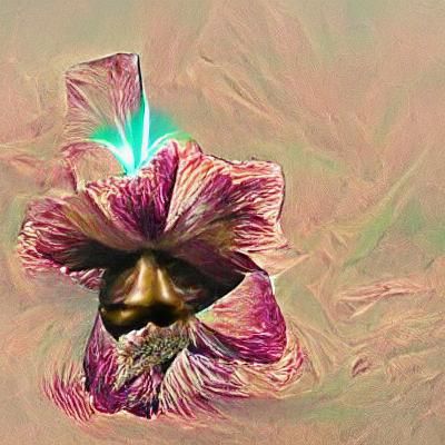 Dignified Actor Idris Elba Surrounded by Vibrant Blooms