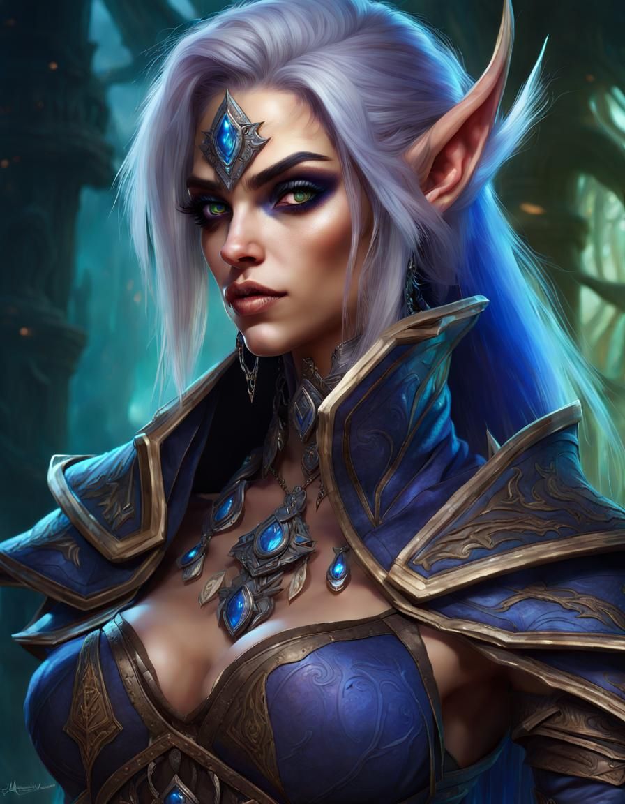 Ethereal Nightelf Rogue in a Hyper-Detailed Unreal Engine 5....