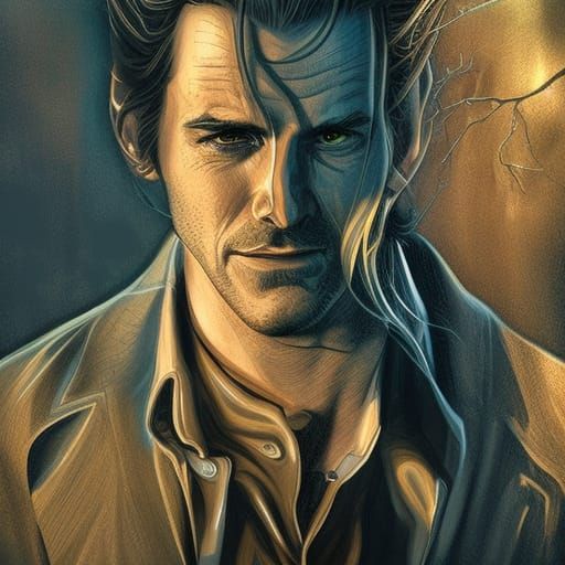 Surreal Portrait of a Mysterious Figure in a Fantasy Setting