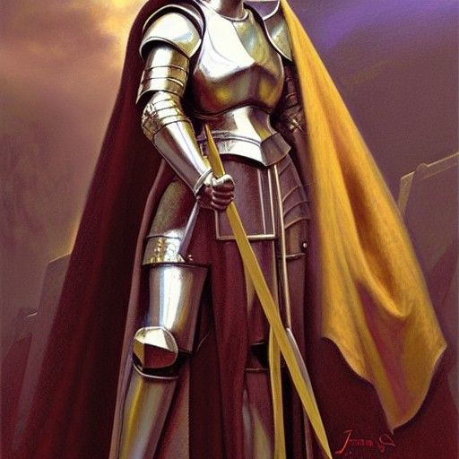 Jeanne D'arc in Historic Oil Painting Style