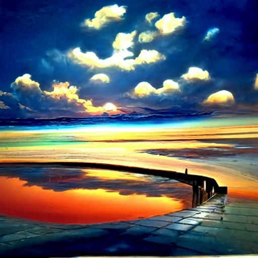 Stunning Impressionist Oil Painting of a Serene Coastal Path