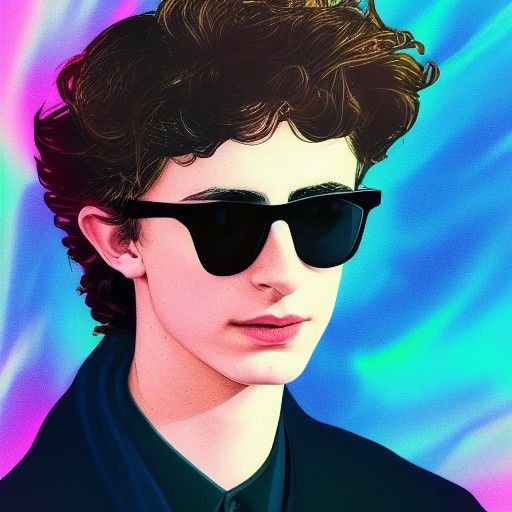 Timothee Chalamet in Celestial Sunglasses
