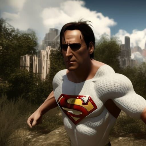 Nicholas Cage as Superman in Resurrection Suit
