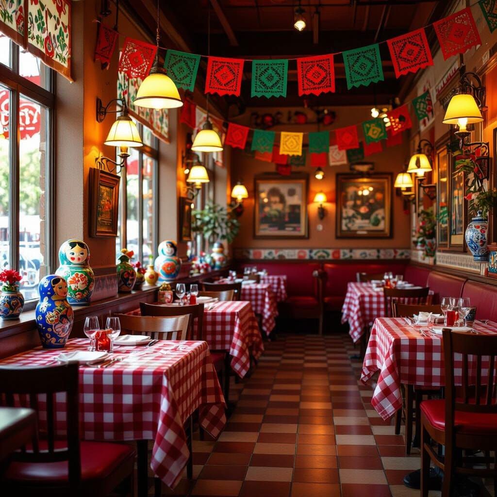 Russian Mexican Fusion Restaurant Interior Design